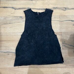Free People Movement washed black workout top. Worn once. Sz Sm EUC